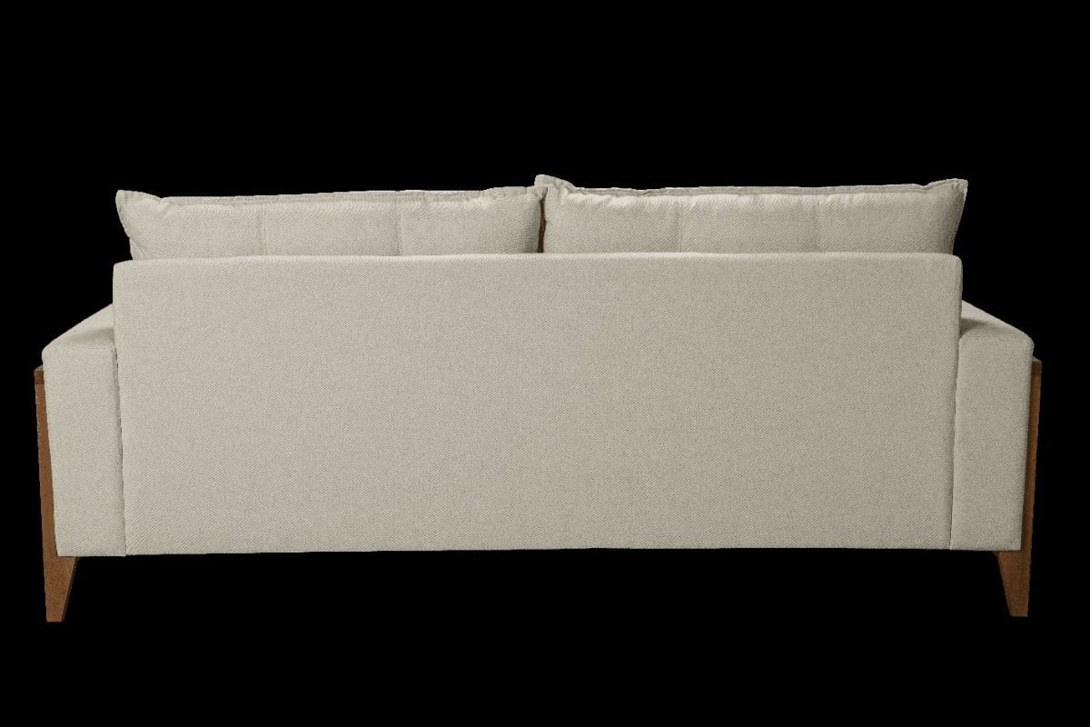 Sofá 730 3 Lugares Cancun Nude Pé Imbuia mel Rondomóveis - Imagem 2